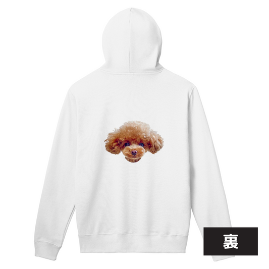 【送料無料】うちの子イラストプルパーカー(フルカラー)