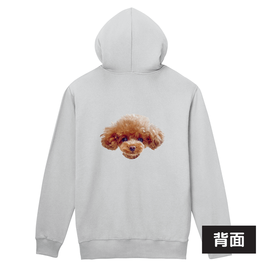 【送料無料】うちの子イラストジップパーカー(フルカラー)
